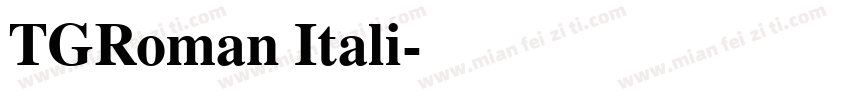 TGRoman Itali字体转换